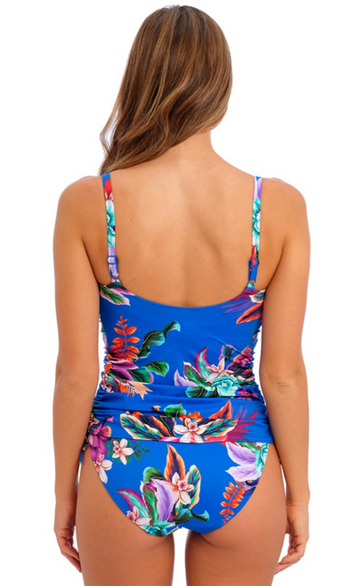 Halkidiki Twist Front Tankini Top - Ultramarine