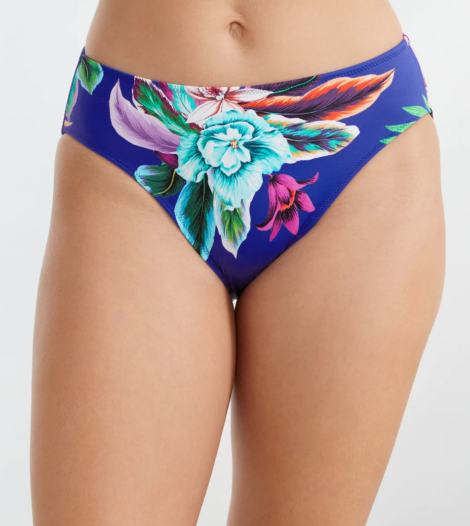 Halkidiki Mid-Rise Bikini Brief - Ultramarine