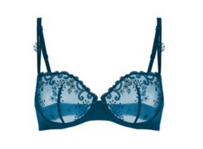 Delice Sheer Demi Bra- Bleu Prestige