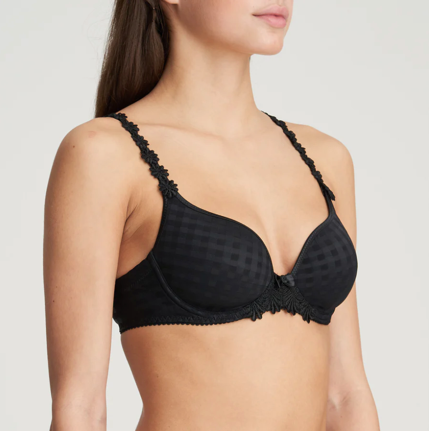 Avero Padded Heart Shape Bra - Black