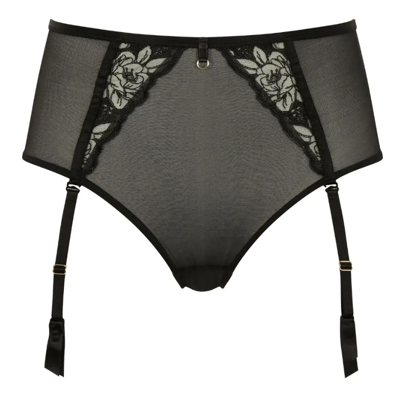 Rosa Suspender Brief - Black