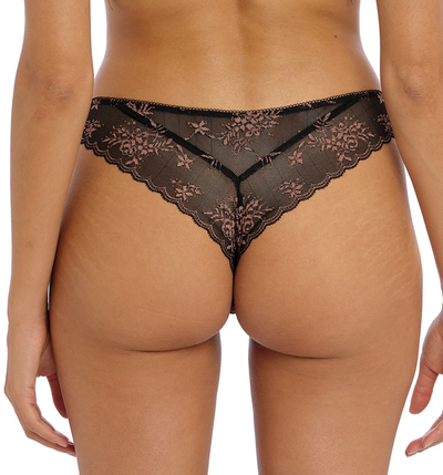 Offbeat Decadence Lace Thong - Black