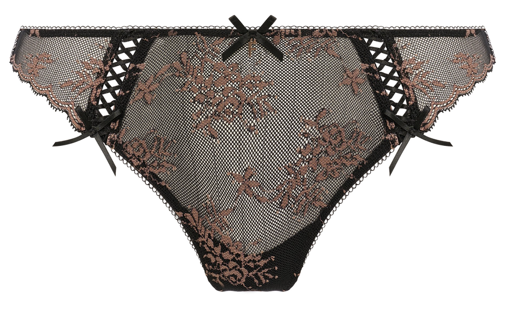Offbeat Decadence Lace Thong - Black