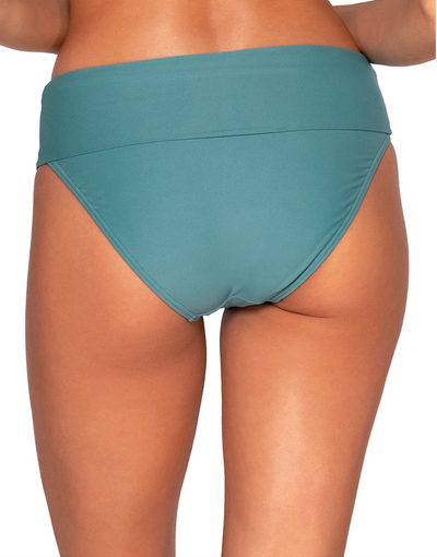 Hannah High-Waist Bottoms - Ocean