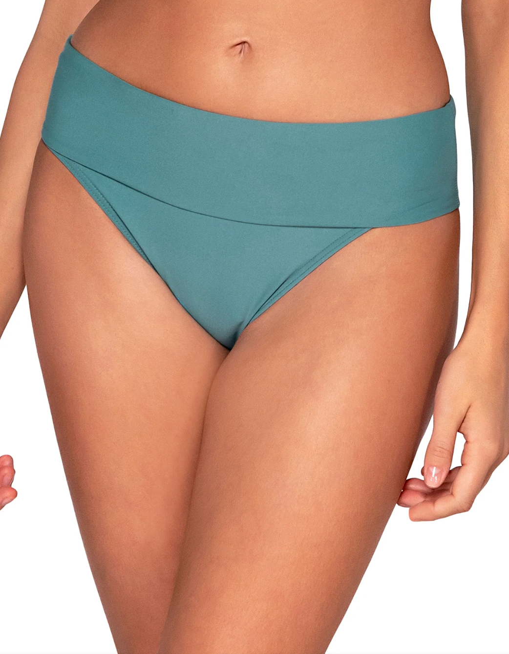 Hannah High-Waist Bottoms - Ocean