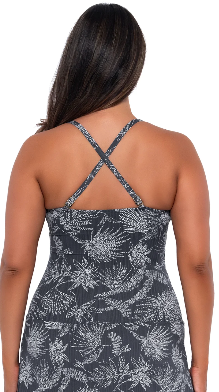 Sienna Swim Dress - Fanfare Seagrass Texture