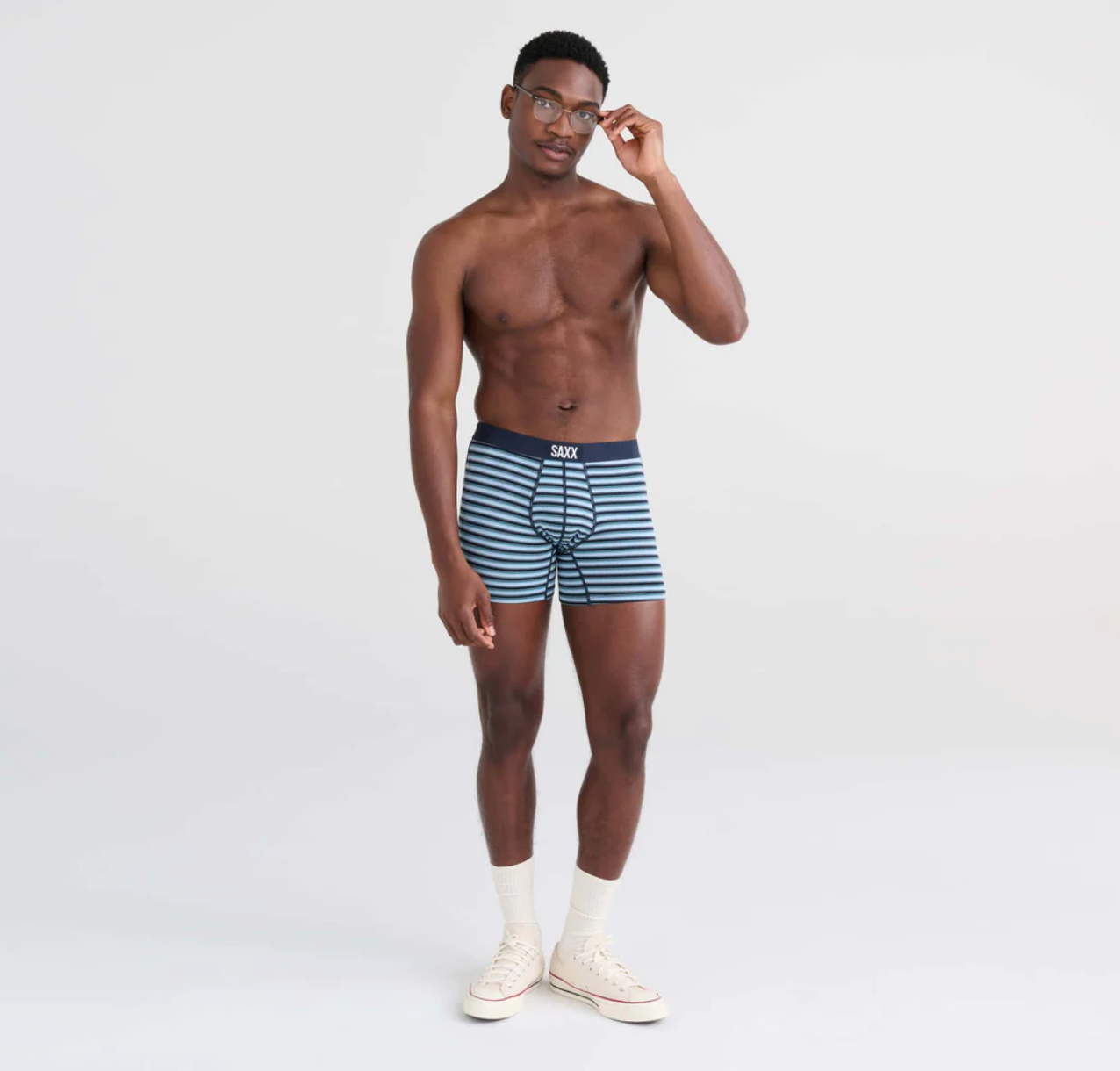 Vibe Boxer Brief - Microfield Stripe - Dark Ink