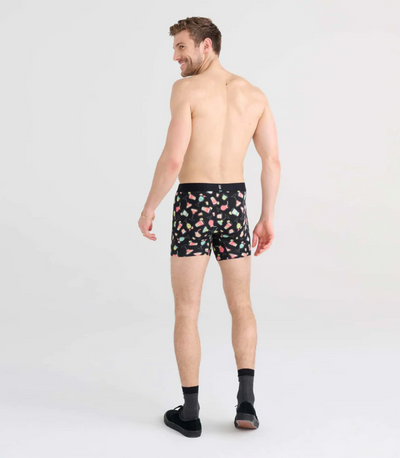 DropTemp™ Cooling Cotton Boxer Brief - Happy Hour - Black