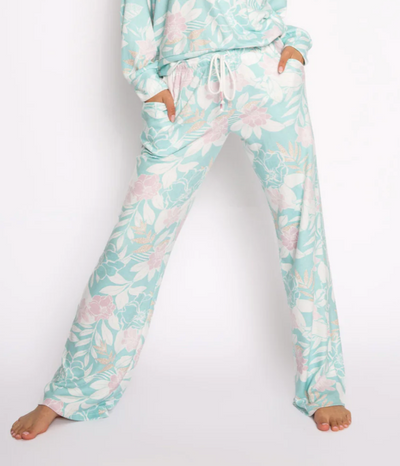 Peachy Party Lounge Pant - Seafoam