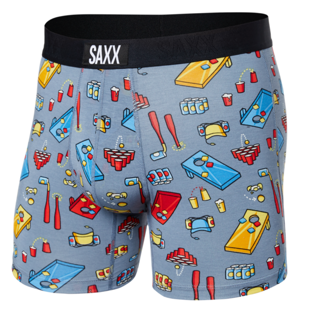 Vibe Super Soft Boxer Brief / Slim Fit - Beer Olympics in Grey