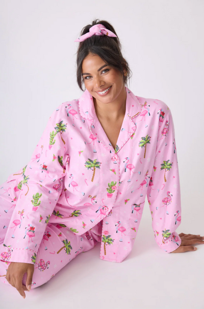 Flamingo Flannel PJ Set