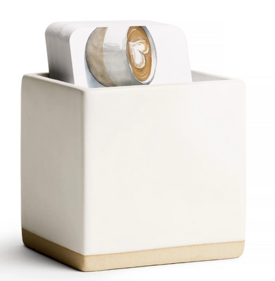 Little Notes Ceramic Holder - White