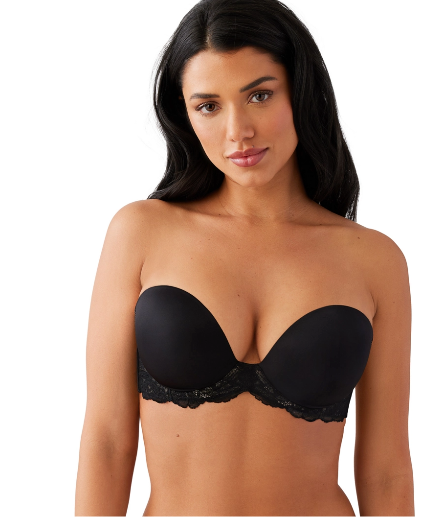 Self Assured Plunge Push Up Strapless - Black