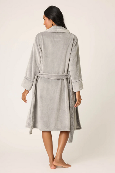 Luxe Plush Robe- Frost Gray