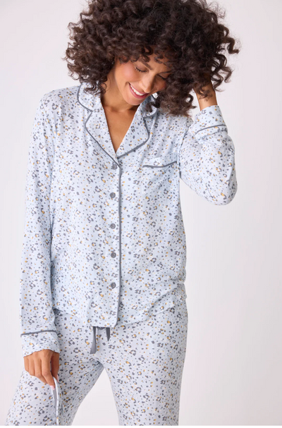 Wild Dreams Modal Floral Leopard PJ Set
