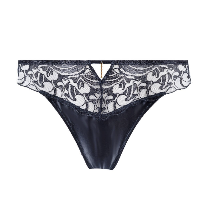 Satin Memories Thong - Deep Sea