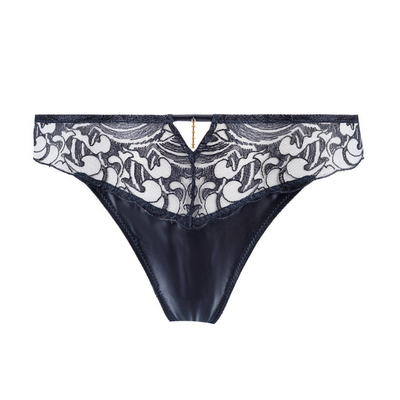 Satin Memories Thong - Deep Sea