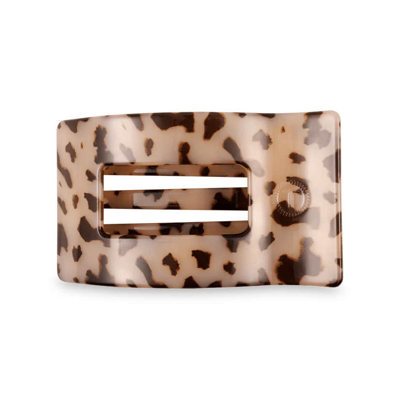 Medium Flat Rectangle Hair Clip - Blonde Tortoise