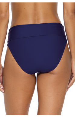 Hannah High Waist Bikini Bottom - Indigo