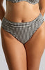 Midi Gather Bikini Bottoms - Black Gingham