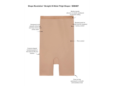 Shape Revelation® Straight Hi-Waist Thigh Shaper - Praline
