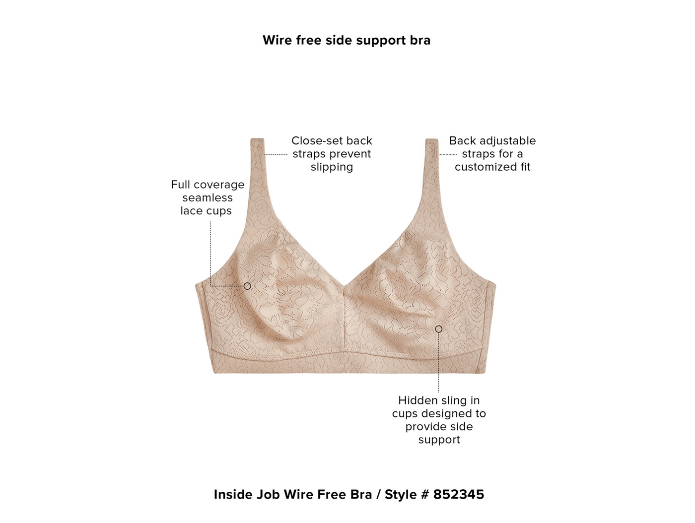 Inside Job Wire-Free Bra - Sand
