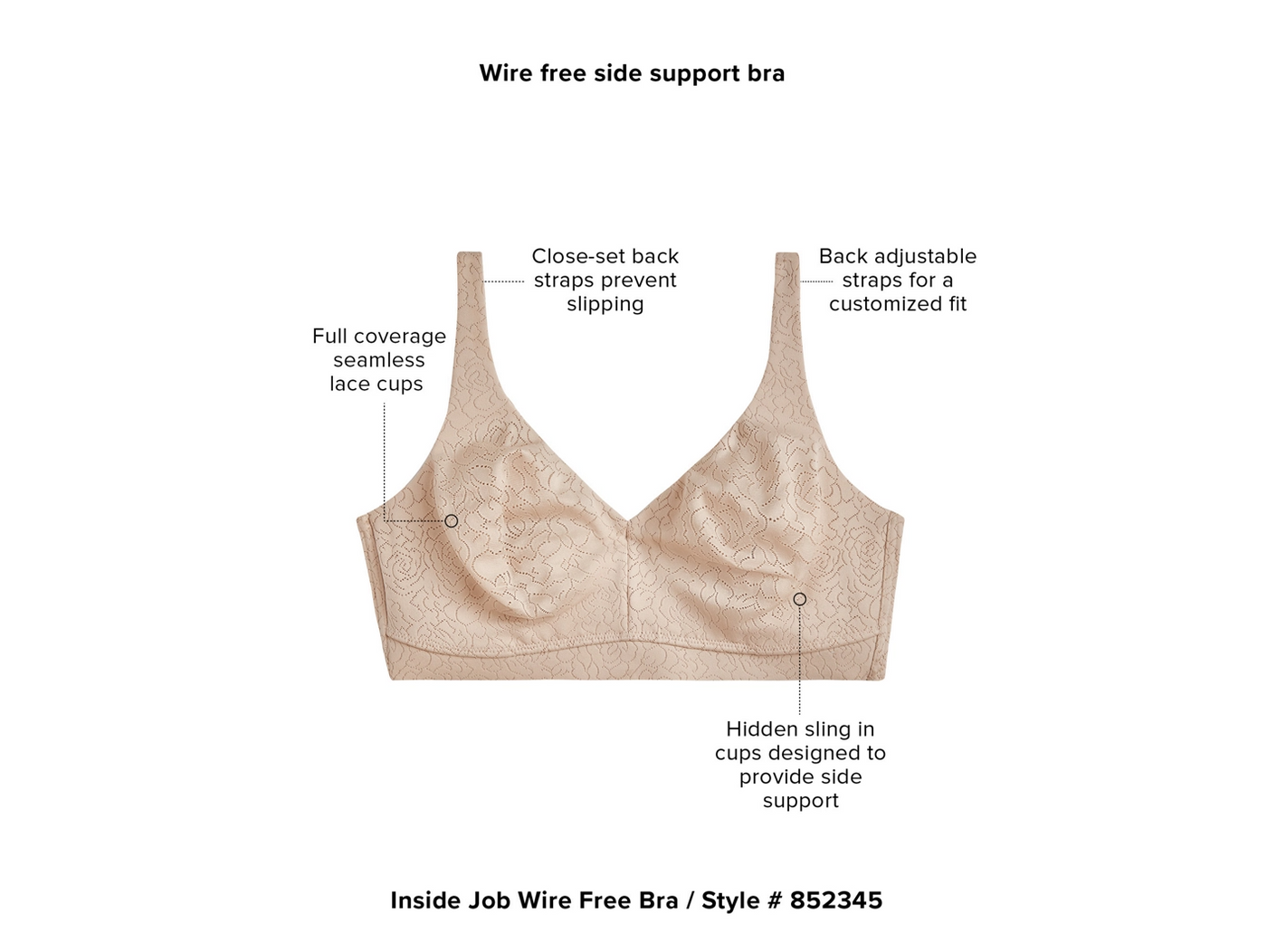 Inside Job Wire-Free Bra - Roebuck