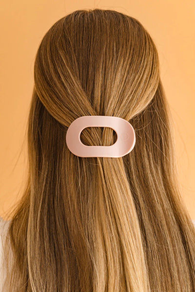 Medium Flat Clip - Pearly Pink