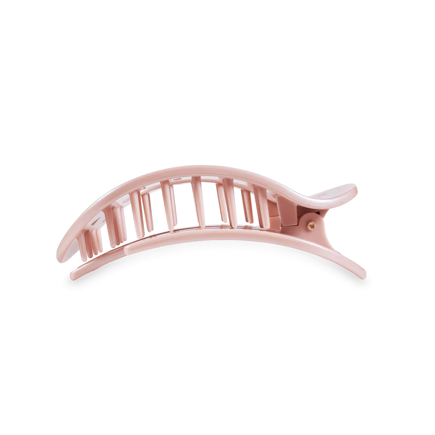 Medium Flat Clip - Pearly Pink