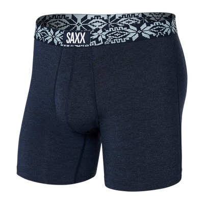 Vibe Boxer Brief - Navy Heather/Holiday Waistband