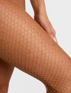 The Glitter Fishnet - Camel Sparkle
