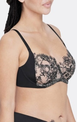 Entice Full Coverage Underwire Bra - Black / Nylon