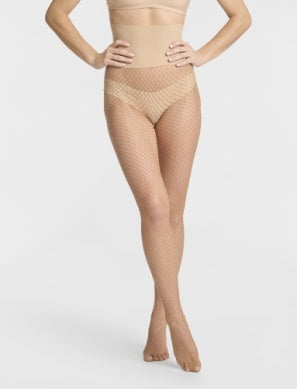 The Glitter Fishnet - Camel Sparkle