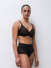 Belle Lace Seamless Unlined Bra - Black