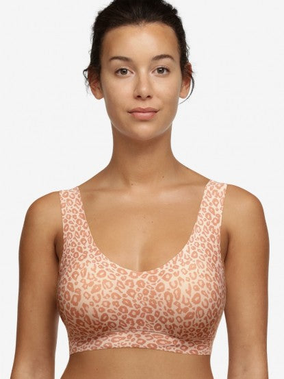 Softstretch Padded V-Neck Bra - Natural Leopard