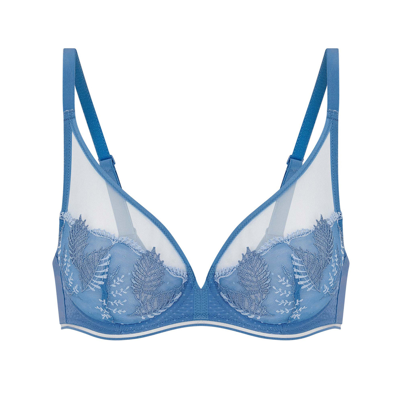 Bloom Full Cup Plunge Bra - Denim