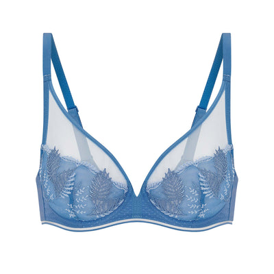 Bloom Full Cup Plunge Bra - Denim