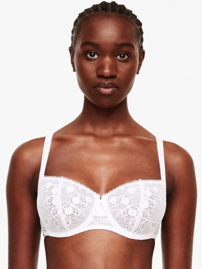 Day to Night Lace Unlined Demi Bra - White