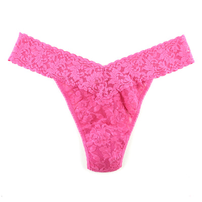 Signature Lace Original Rise Thong - Dragonfruit