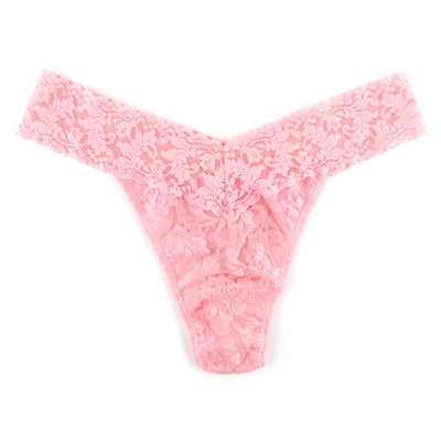 Signature Lace Original Rise Thong - Pink Lemonade