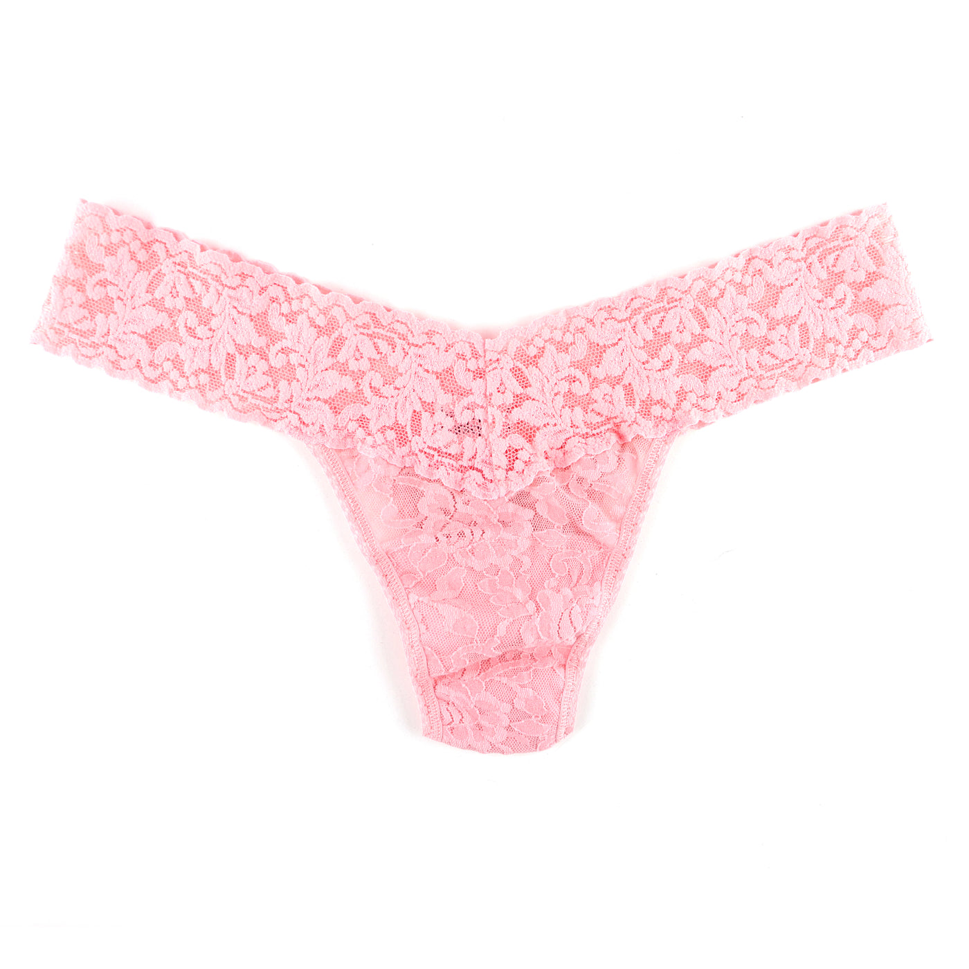 Signature Lace Low Rise Thong - Pink Lemonade