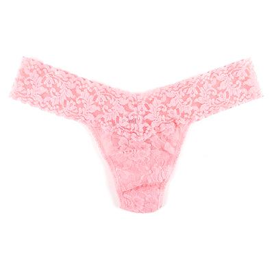 Signature Lace Low Rise Thong - Pink Lemonade