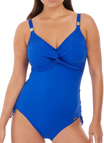 Ottawa Twist Front Swimsuit - Pacific Blue