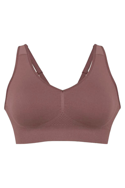 Lotta Wireless Front-Zip Bra - Berry