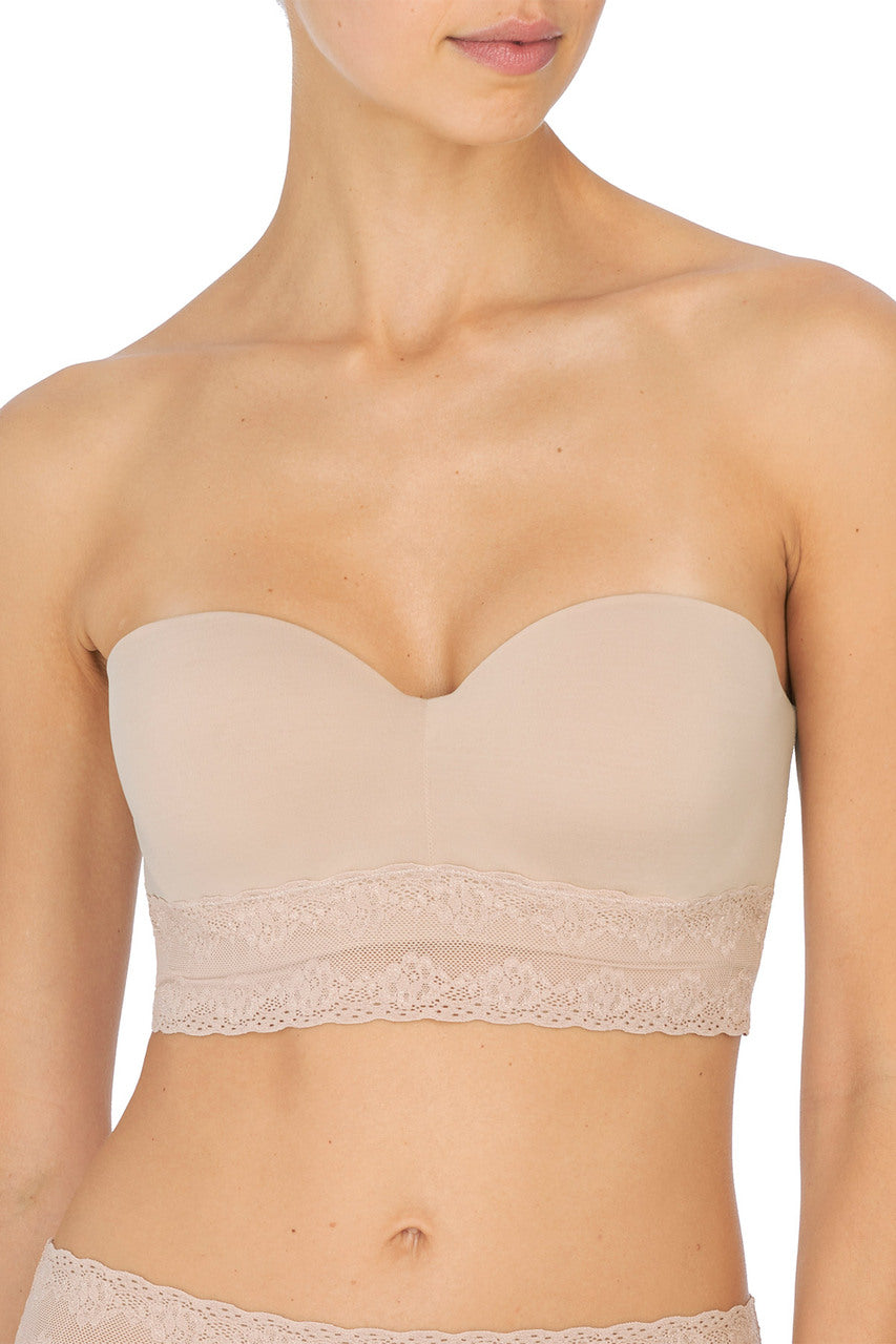 Bliss Perfection Strapless Contour Underwire Bra - Cafe