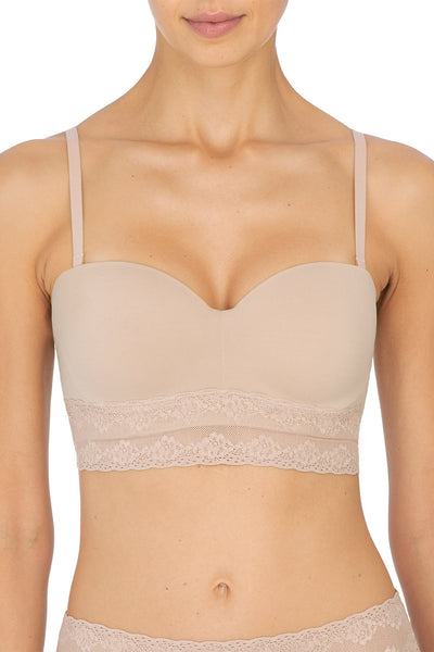 Bliss Perfection Strapless Contour Underwire Bra - Cafe
