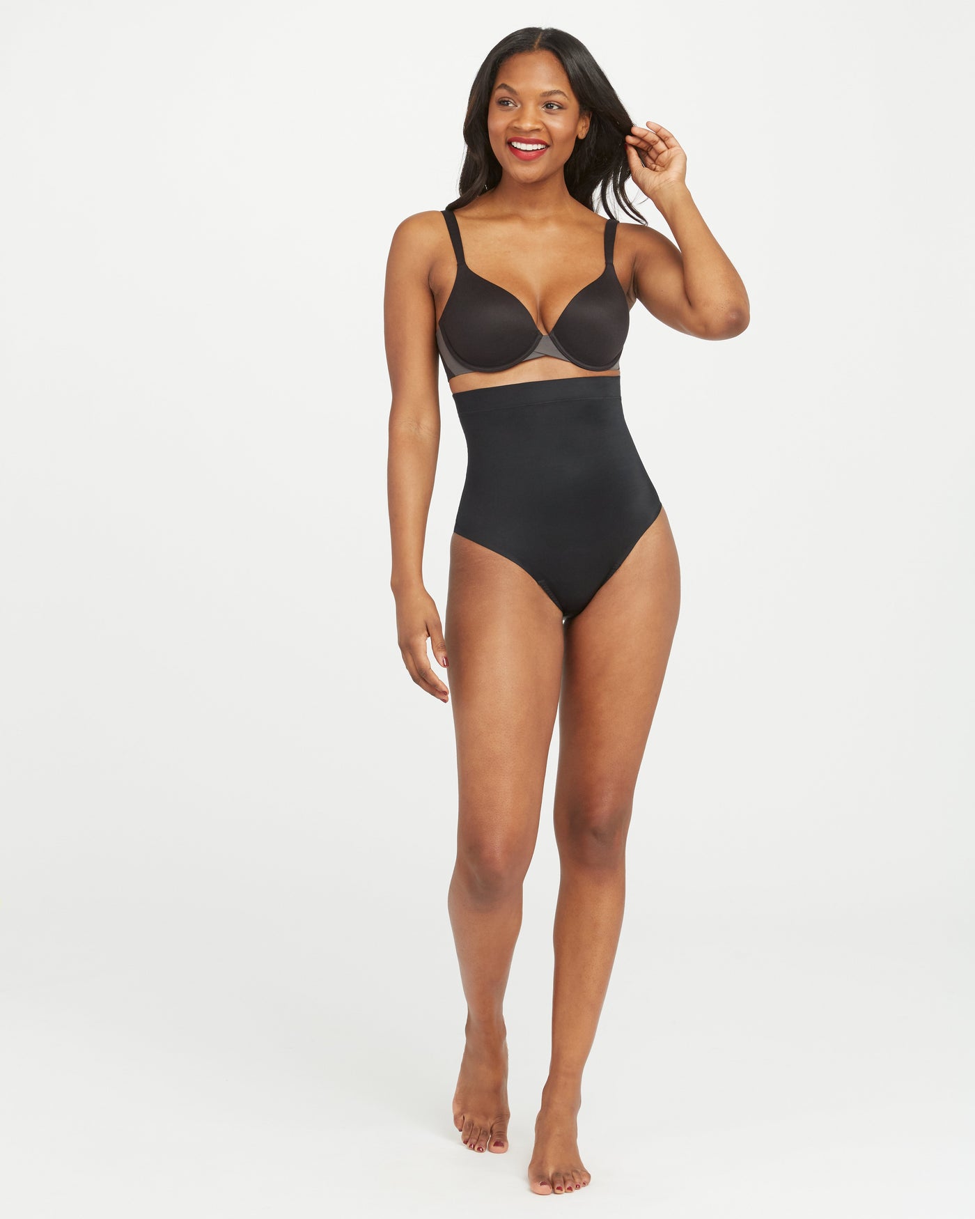 Suit Your Fancy High-Waisted Thong - Very Black