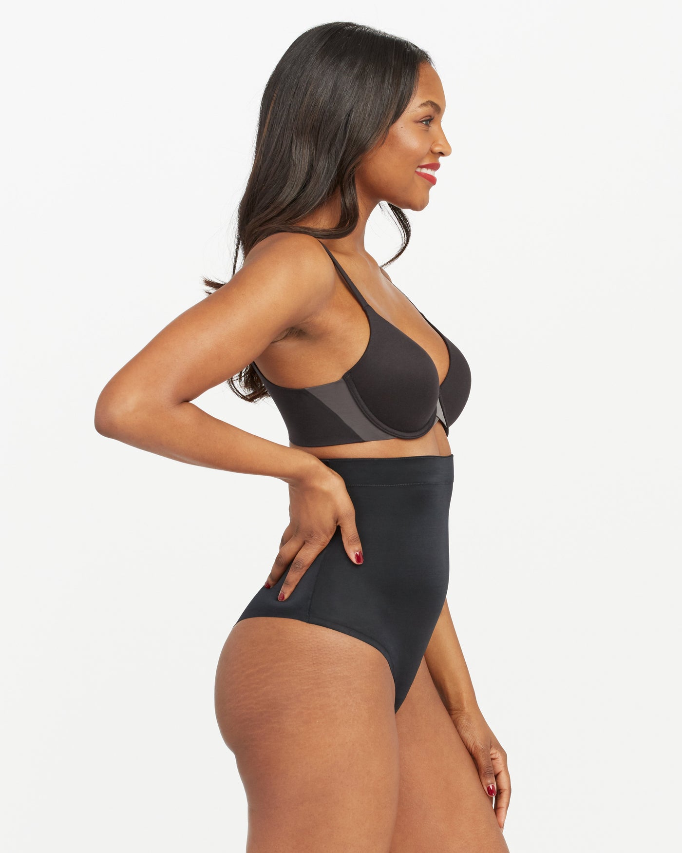 Suit Your Fancy High-Waisted Thong - Very Black