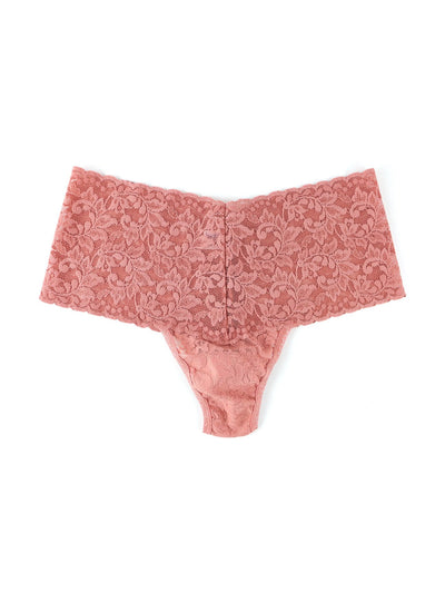 Retro Lace Thong - Himalayan Pink