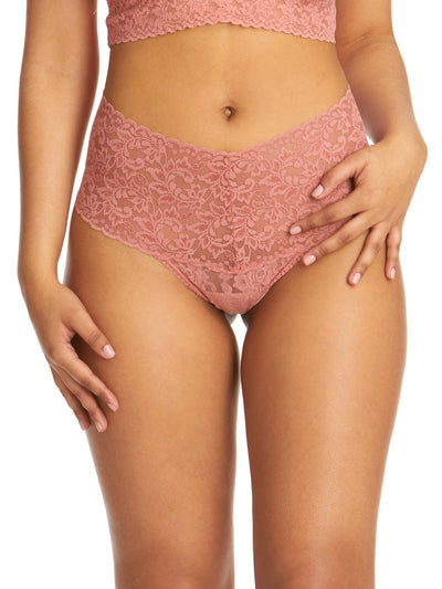 Retro Lace Thong - Himalayan Pink